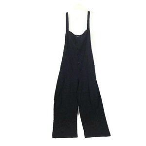 Aedroouer Lightweight Casual Linen Blend Bib Overalls Womens Black Plus Size 4XL